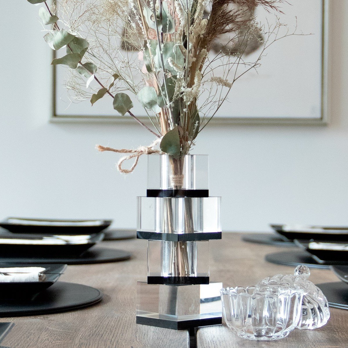 Vase - Flora, sort (Restparti)