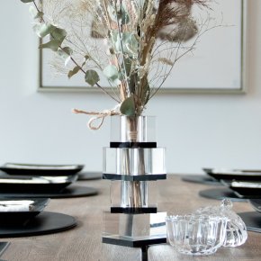Vase - Flora, sort (Restparti)