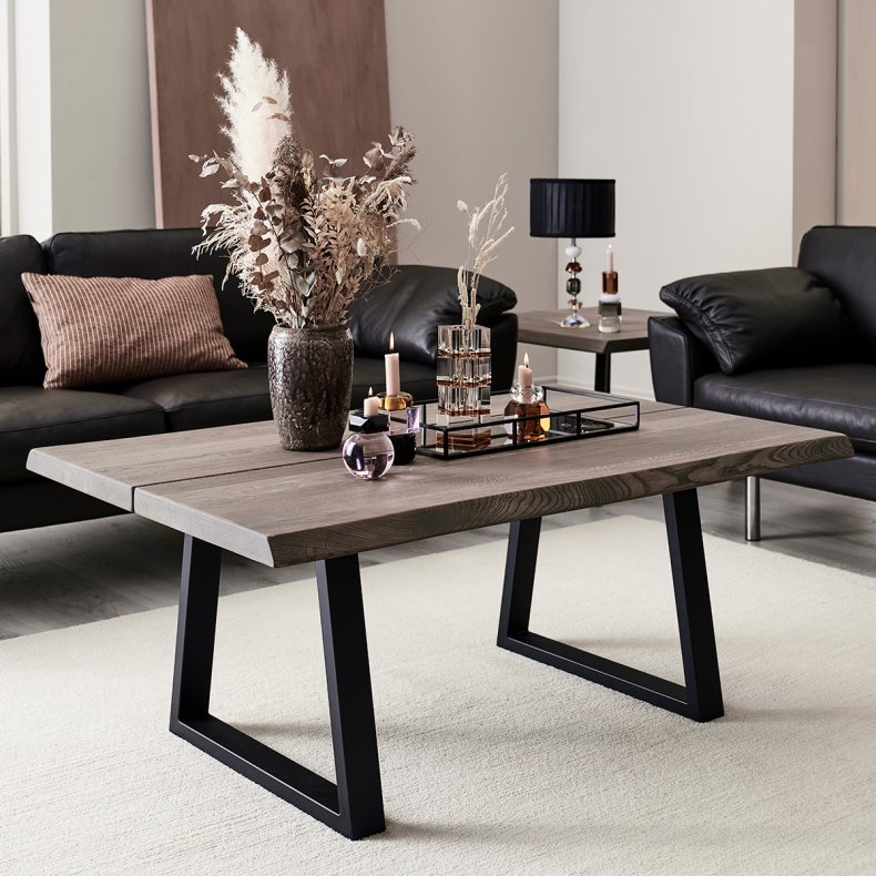 Caf�-/bar-/sofabord i massiv eg - 120 x 80 cm - valgfri farve (Asta)