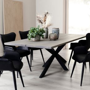 Plank table in solid oak - 240 x 103 cm - optional colour (Asta)