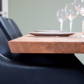 Caf�-/bar-/sofabord i massiv eg - 120 x 80 cm - valgfri farve (Asta)