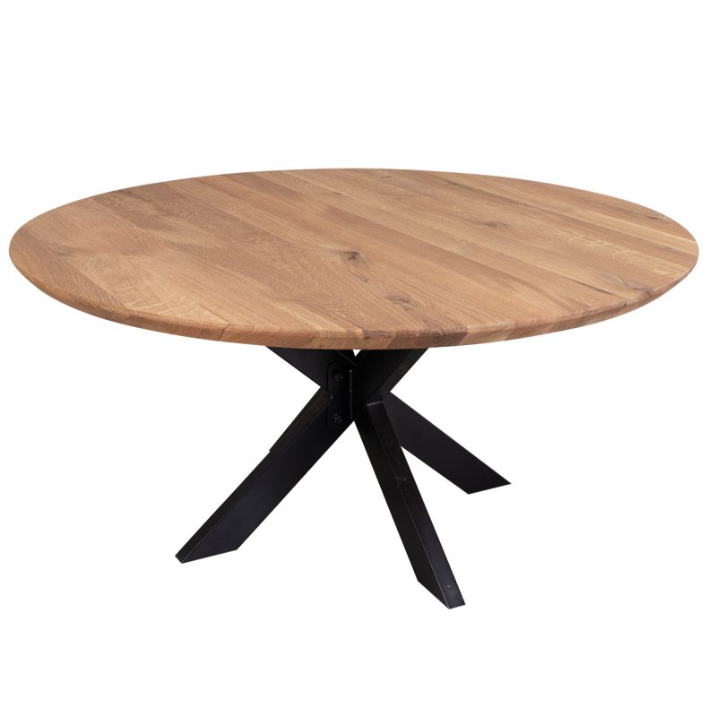 Rundt caf�-/bar-/sofabord i massiv eg - �100 cm - valgfri farve (Boston)