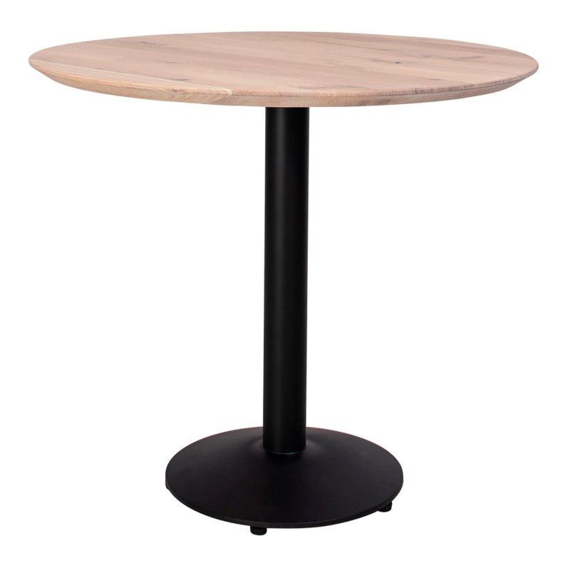 Rundt caf�-/bar-/sofabord i massiv eg - �80 cm - valgfri farve (Boston)