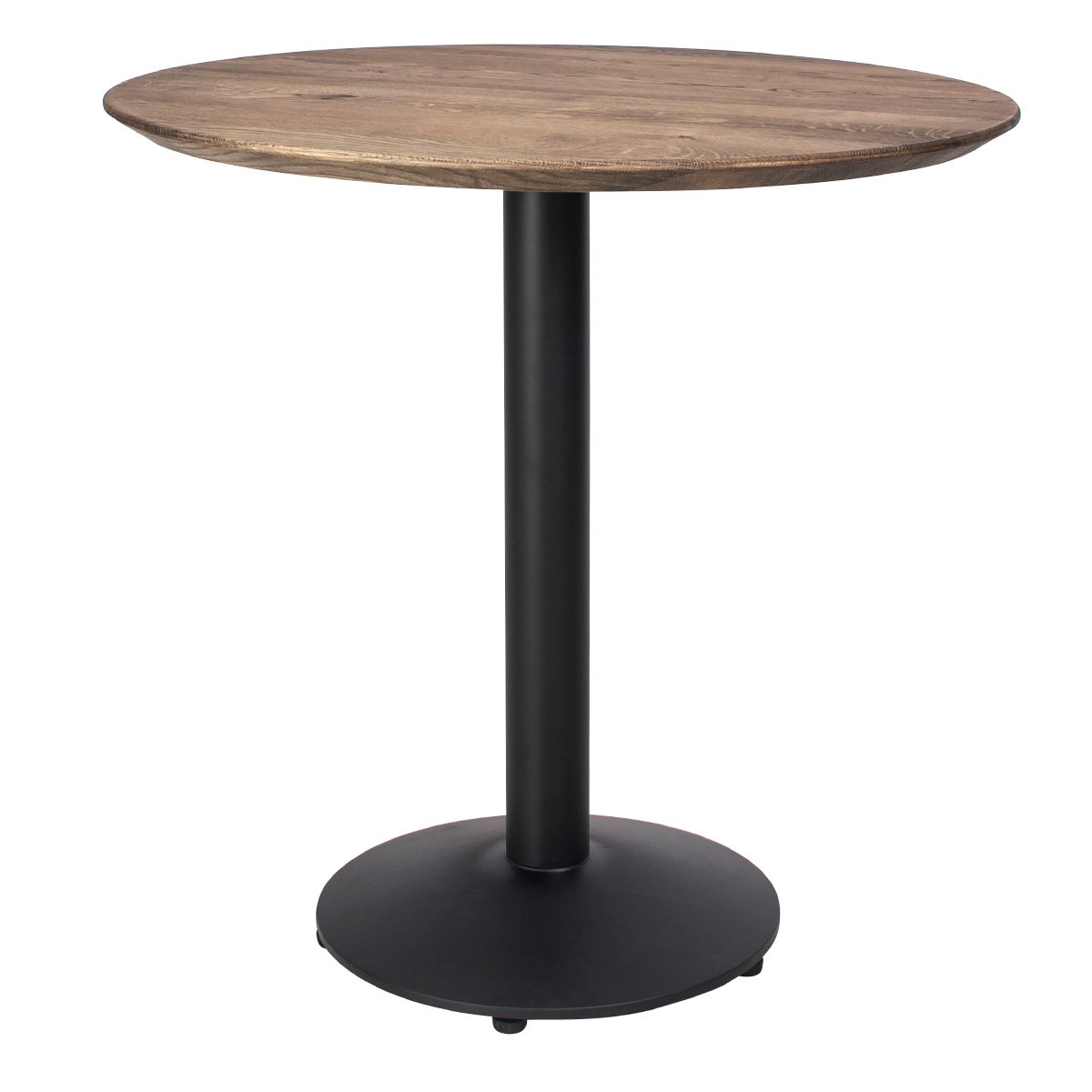 Rundt caf�-/bar-/sofabord i massiv eg - �80 cm - valgfri farve (Boston)