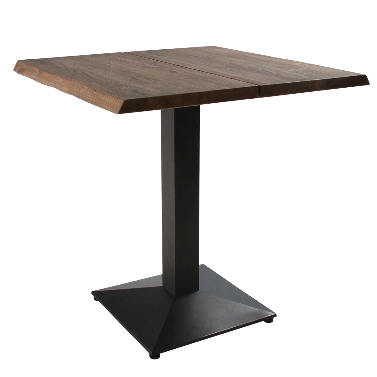 Caf�-/bar-/sofabord i massiv eg - 72 x 72 cm - valgfri farve (Curve)