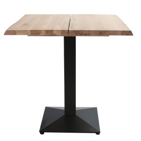 Caf�-/bar-/sofabord i massiv eg - 72 x 72 cm - valgfri farve (Curve)