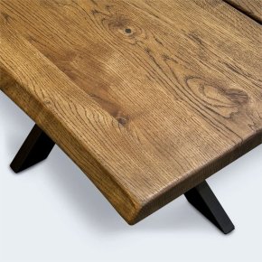 Hugin 120 x 80 x 4 cm bordplade i massiv eg - 8 valgfri olie farve - FSC-certificeret eg