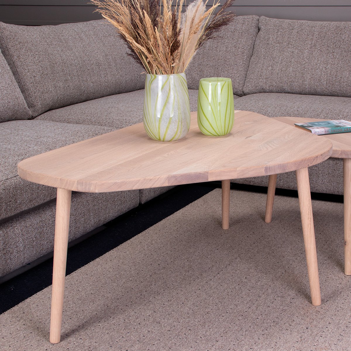 Sofabord i massiv eg - 120 x 80 cm - valgfri farve (Organic)