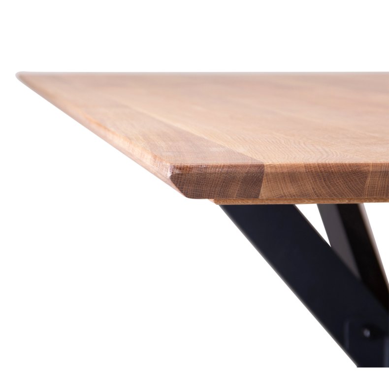 Caf�-/bar-/sofabord i massiv eg - 130 x 72 cm - valgfri farve (Vidar)