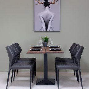 Caf�-/bar-/sofabord i massiv eg - 130 x 72 cm - valgfri farve (Curve)