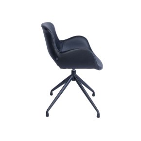 Spisebordsstol Sort L�der (Model: Luna)