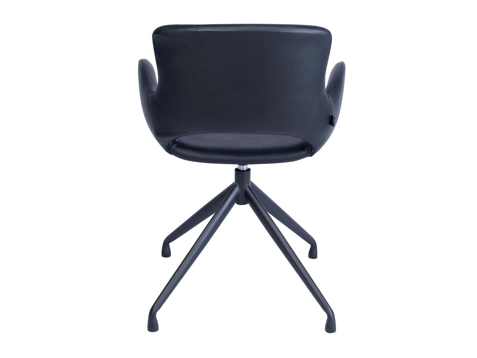 Spisebordsstol Sort L�der (Model: Luna)