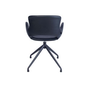 Spisebordsstol Sort L�der (Model: Luna)