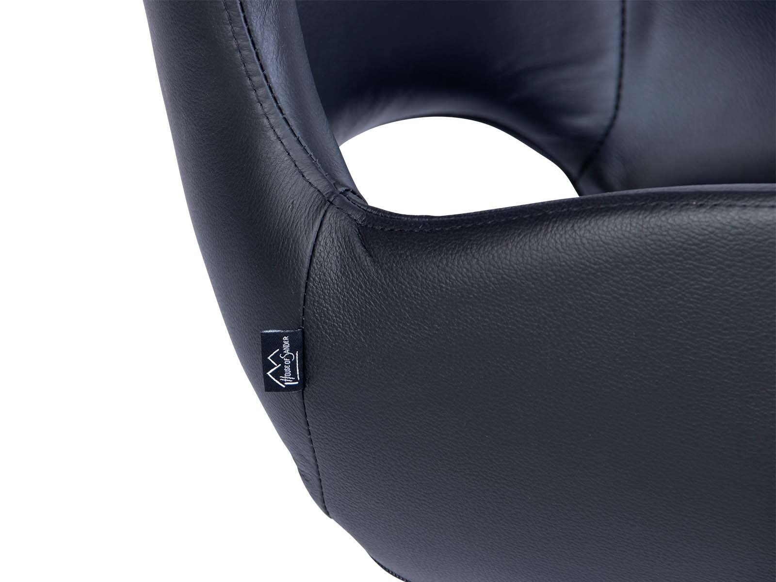 Spisebordsstol Sort L�der (Model: Luna)