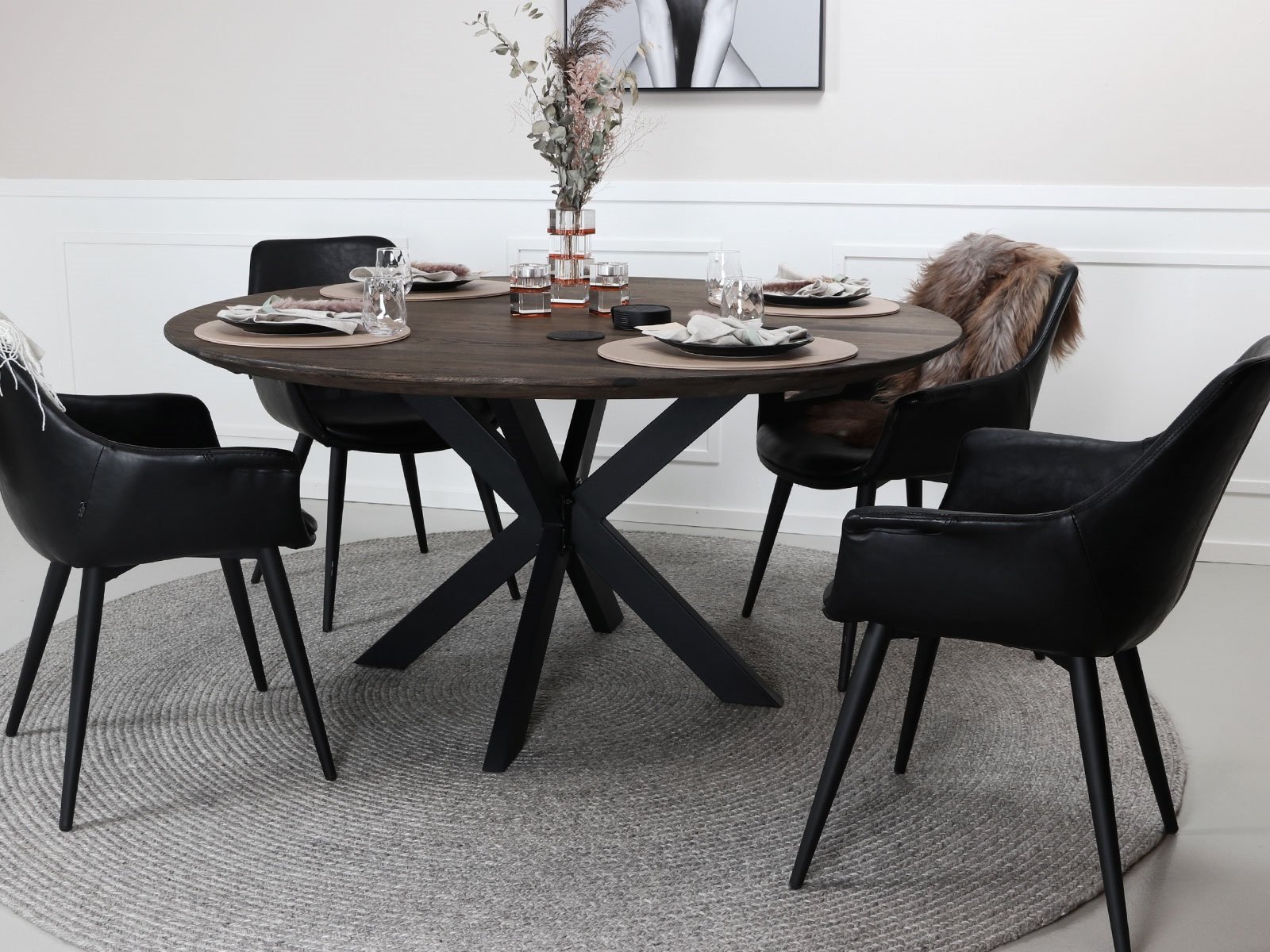 Spisebordsstol Sort (Model: Signe)