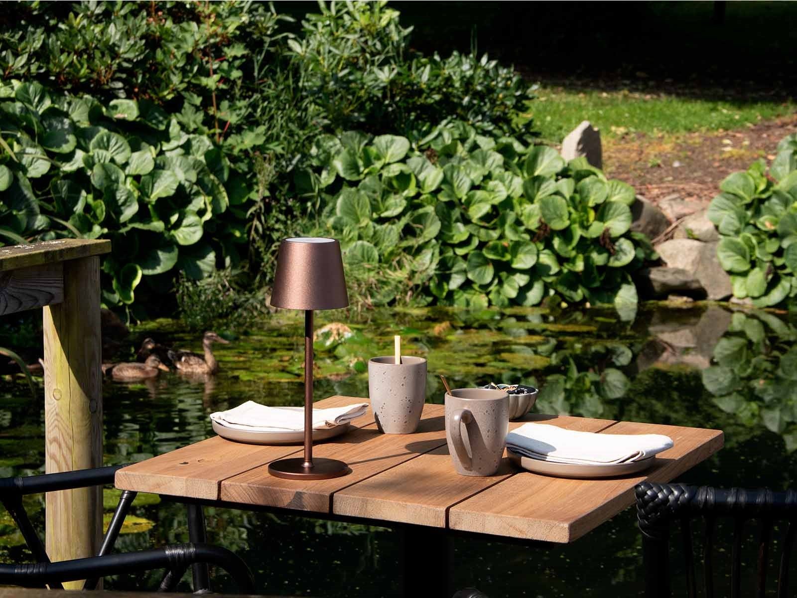 LED Bordlampe Klio, Mocca