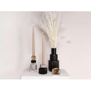 Krystal lysestage - Daisy, sort (Restparti)