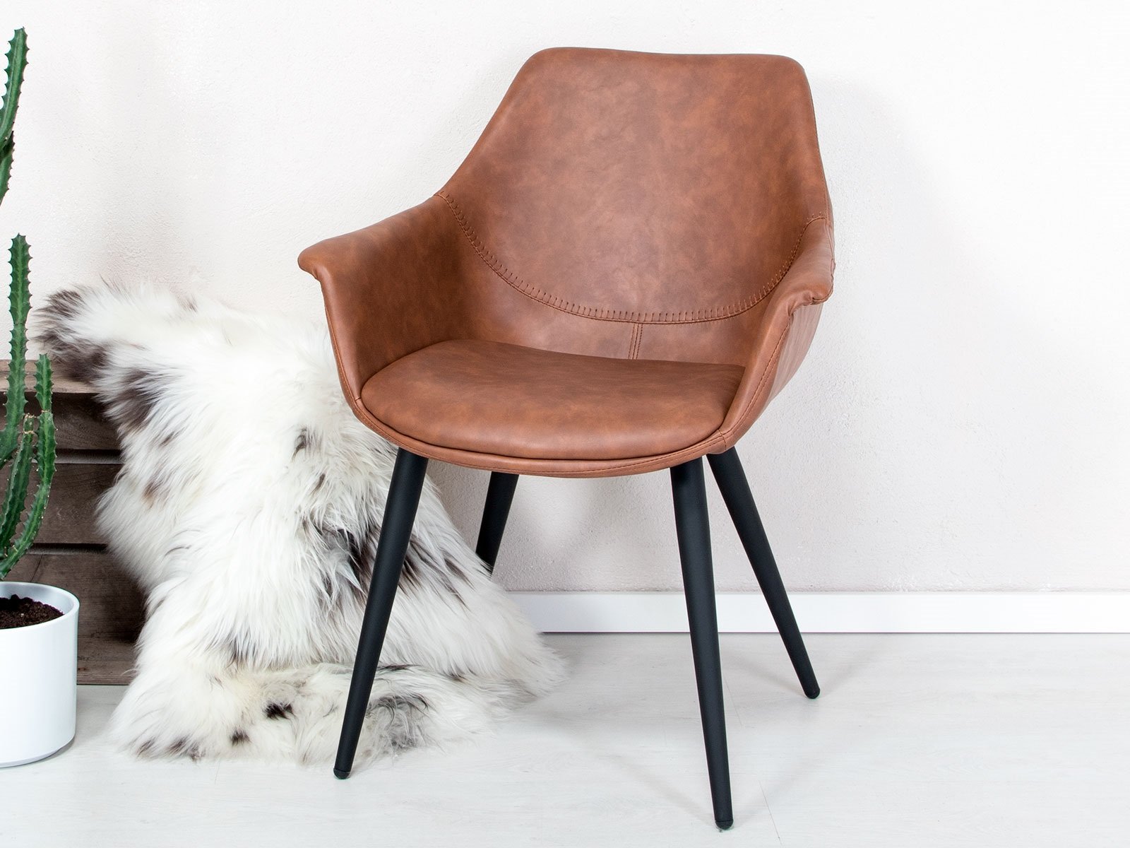 Spisebordsstol Cognac (Model: Signe)