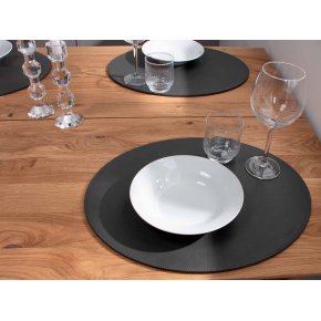 Oval d�kkeserviet - Sort PU - HARD