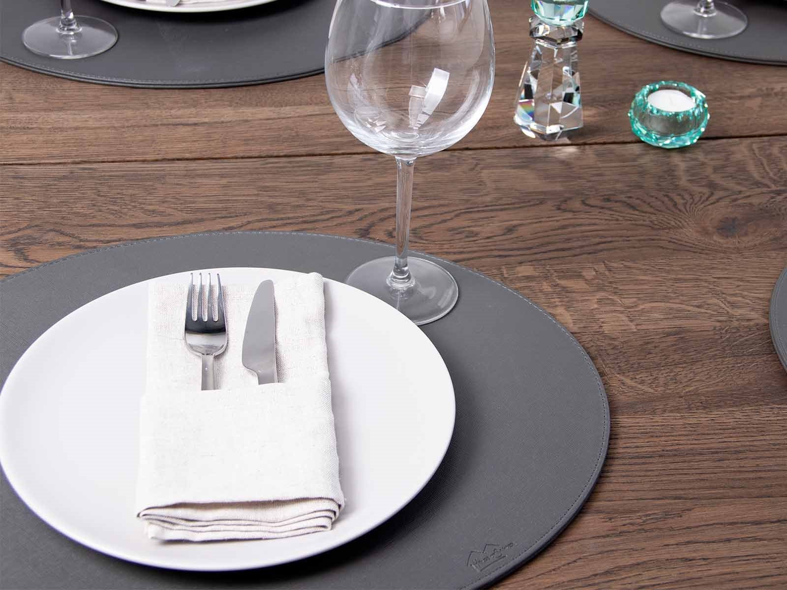 Oval d�kkeserviet - M�rkegr� PU - HARD