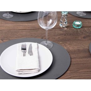 Oval d�kkeserviet - M�rkegr� PU - HARD