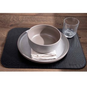 D�kkeserviet - Sort slange m�nster PU - HARD