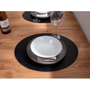 Oval d�kkeserviet - Sort PU - SOFT