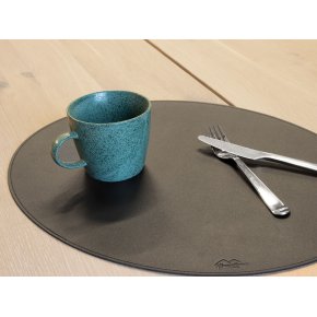 Oval d�kkeserviet - Sort PU - SOFT