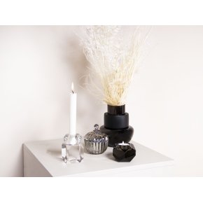 Krystal fyrfadsstage - Taks, smoke (Restparti)