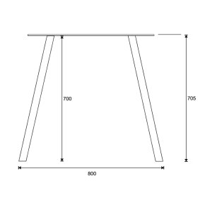 Spisebordstel (Model: Slanting base)