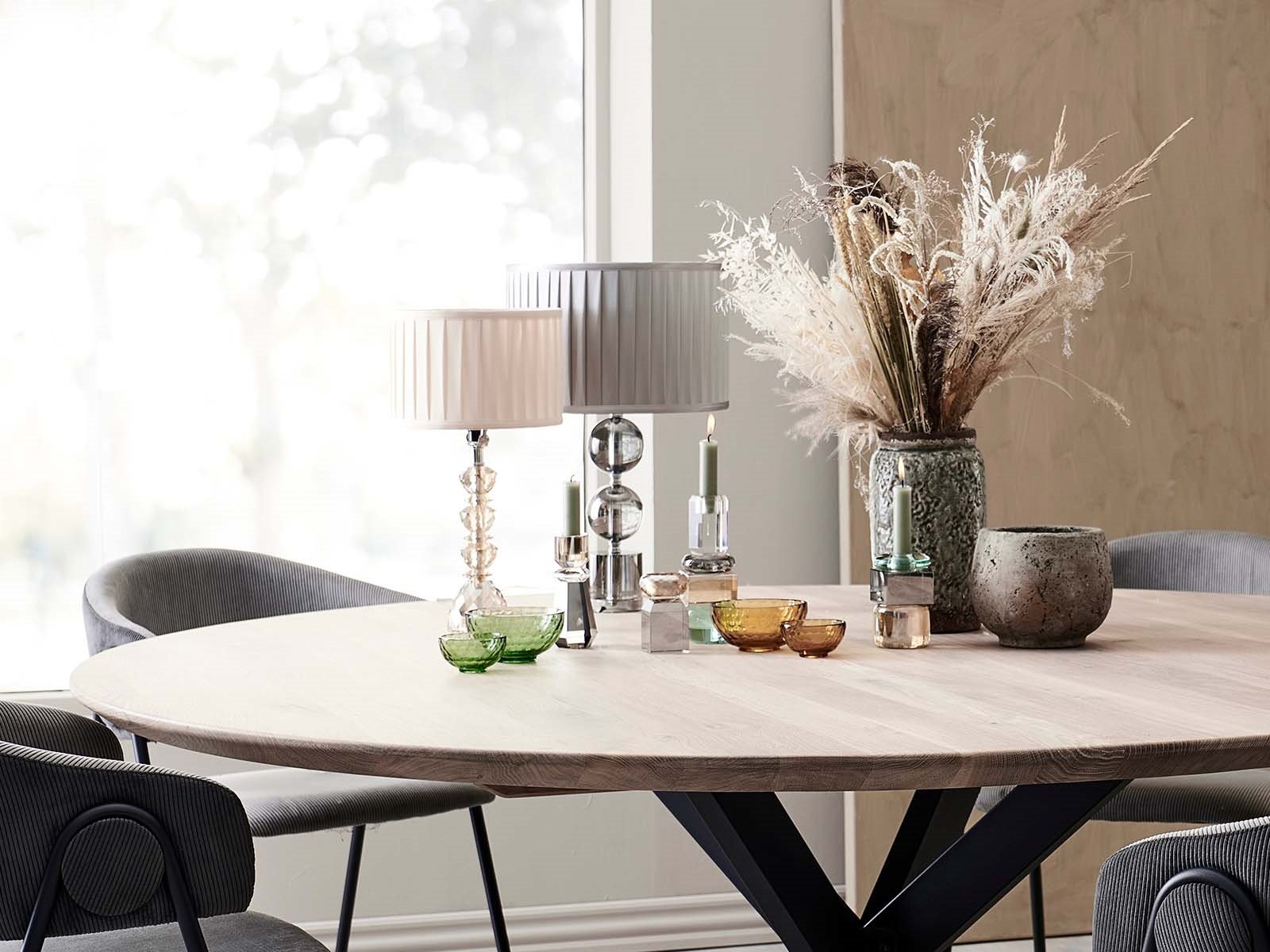 Krystal fyrfadsstage - Honeysuckle, smoke/klar/champagne (Restparti)