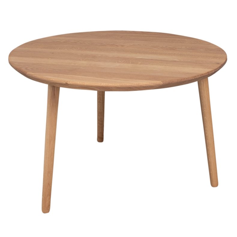 Rundt caf�-/bar-/sofabord i massiv eg - �80 cm - valgfri farve (Boston)