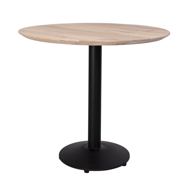 Rundt caf�-/bar-/sofabord i massiv eg - �80 cm - valgfri farve (Boston)