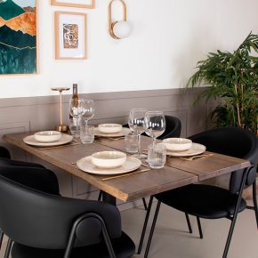 Caf�-/bar-/sofabord i massiv eg - 110 x 72 cm - valgfri farve (Curve)