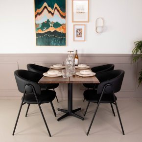 Caf�-/bar-/sofabord i massiv eg - 110 x 72 cm - valgfri farve (Curve)