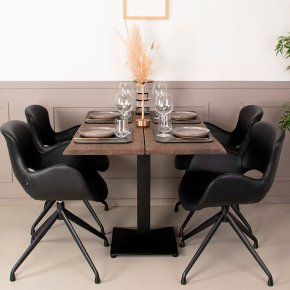 Caf�-/bar-/sofabord i massiv eg - 130 x 72 cm - valgfri farve (Curve)