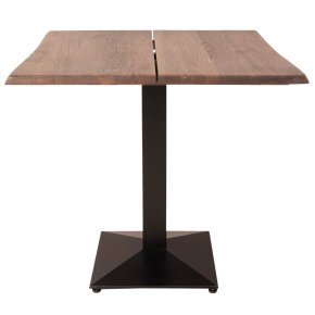 Caf�-/bar-/sofabord i massiv eg - 80 x 80 cm - valgfri farve (Curve)