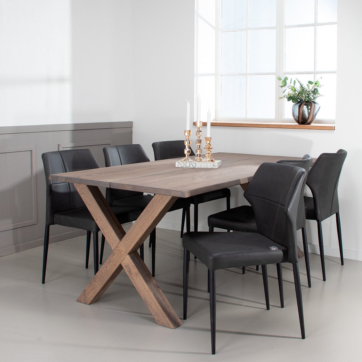 Plankebord i massiv eg - 180 x 95 cm - valgfri farve (Curve)