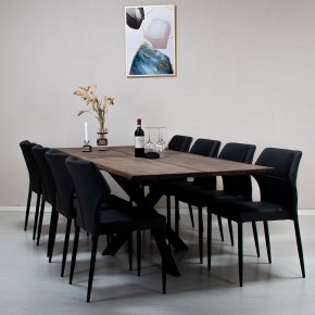 Plankebord i massiv eg - 295 x 95 cm - valgfri farve (Curve)