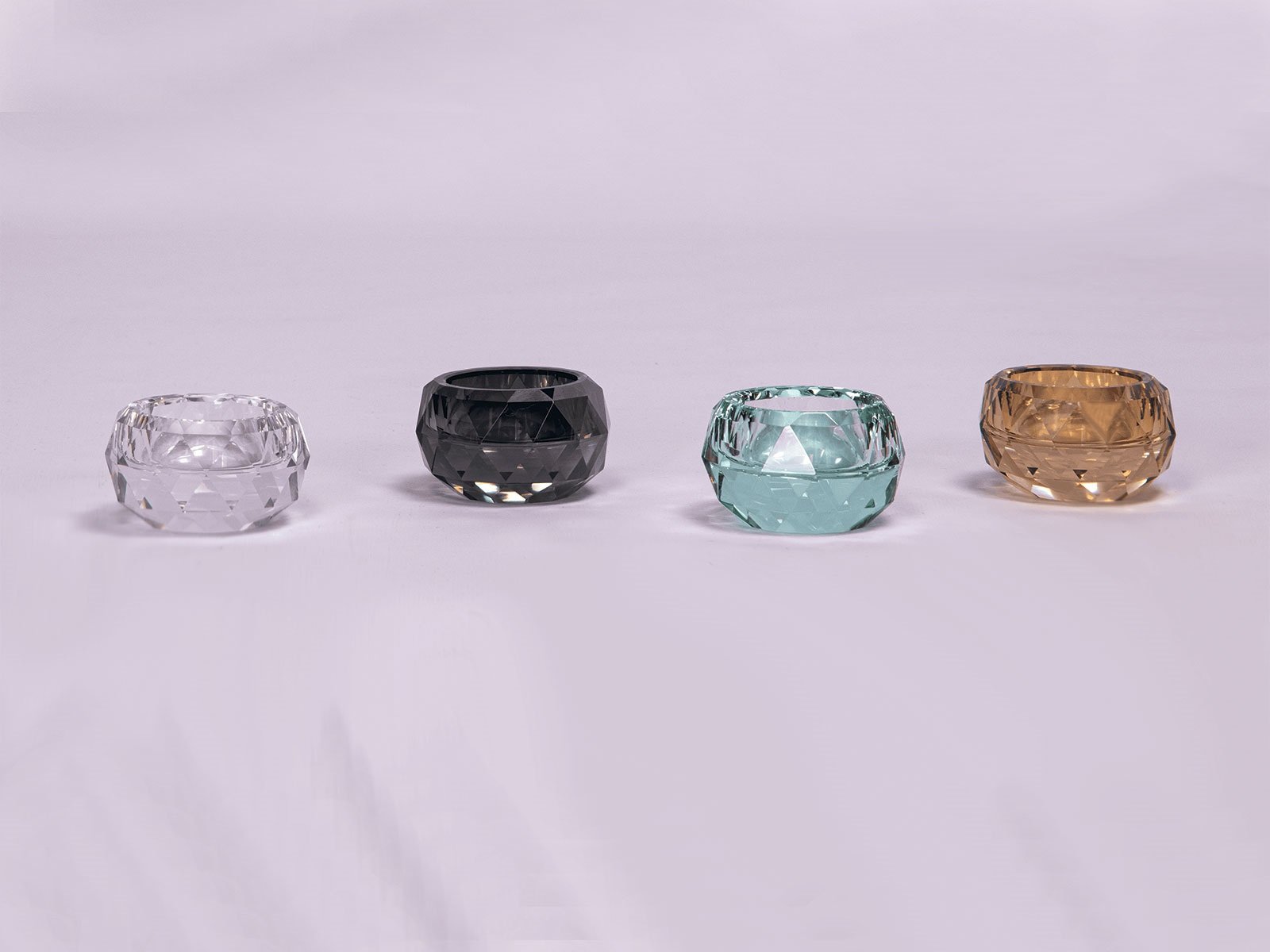 Krystal fyrfadsstage - Georgine, champagne (Restparti)