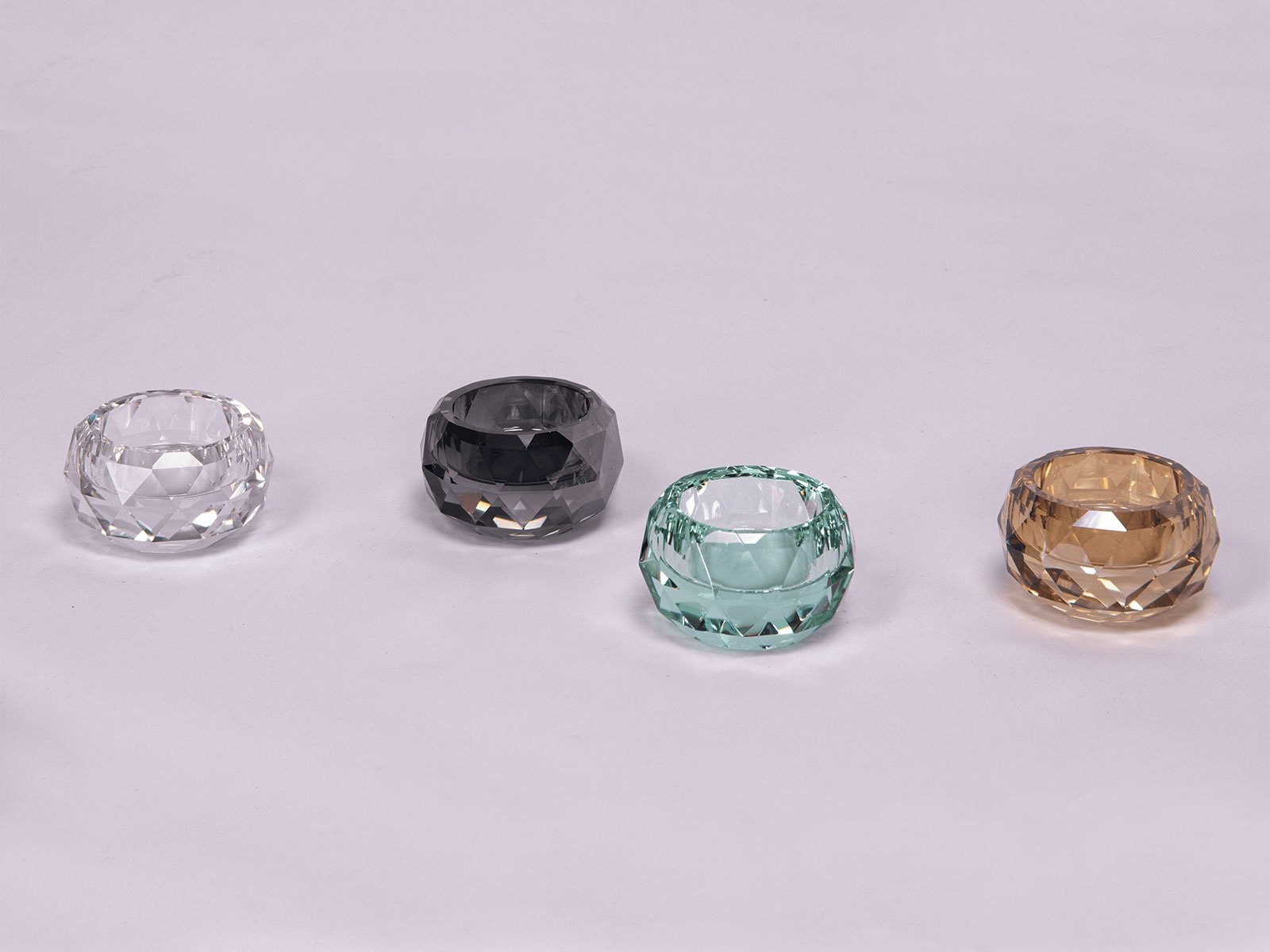 Krystal fyrfadsstage - Georgine, champagne (Restparti)