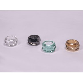 Krystal fyrfadsstage - Georgine, champagne (Restparti)