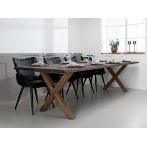Spisebordstel (Model: X base eg, valgfri farve)