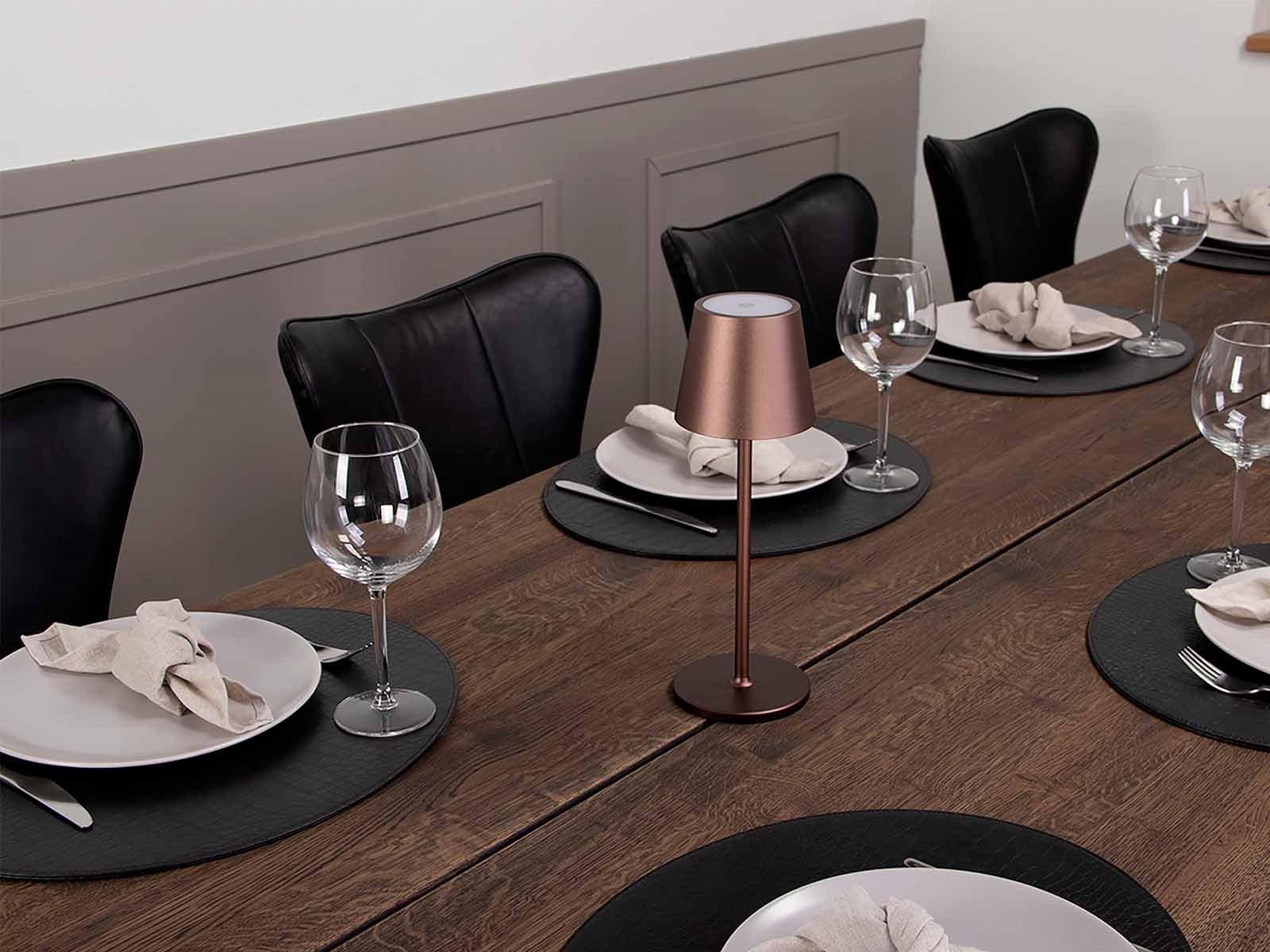 LED Bordlampe Klio, Mocca