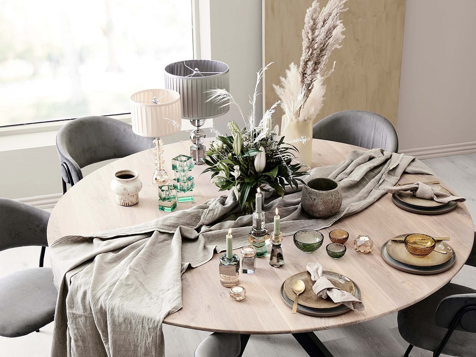 Krystal fyrfadsstage - Honeysuckle, smoke/klar/champagne (Restparti)