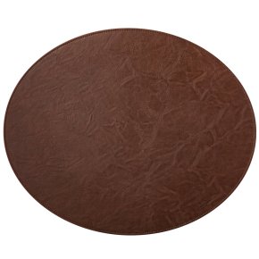 Oval d�kkeserviet - Brun PU - HARD