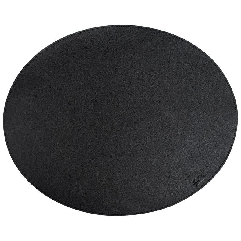 Oval d�kkeserviet - Sort PU - SOFT